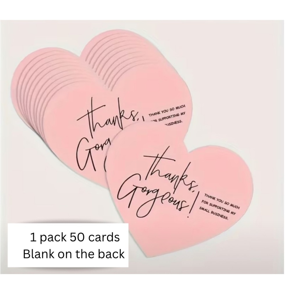 Heart Shaped Thank You Cards